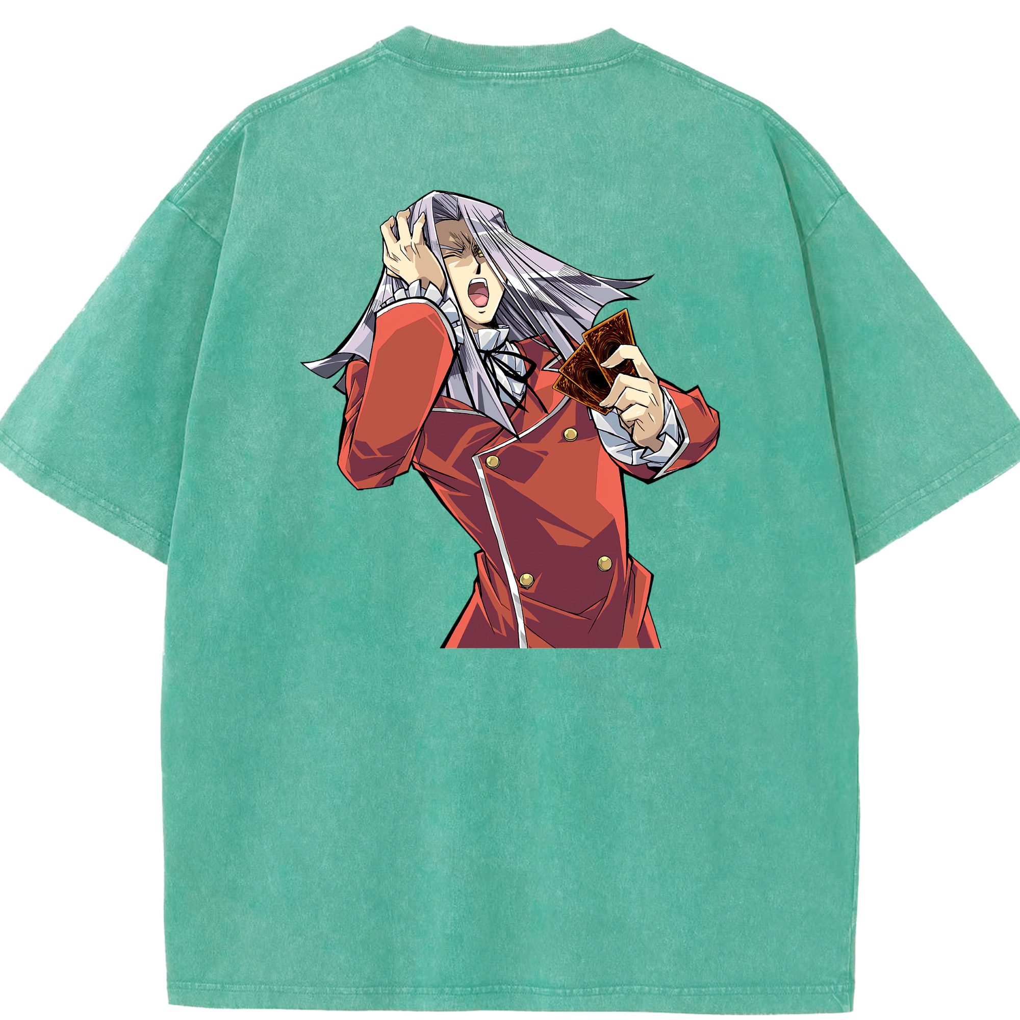 （画像用） 遊☆戯☆王 Yu-Gi-Oh! 綿100% ヴィンテージ風 半袖Tシャツ（背面プリント）